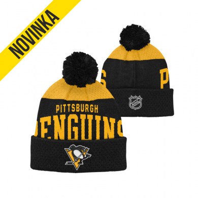 NHL, Zimná, čiapka, STETCHARK, KNIT, PITTSBURGH, PENGUINS, JR